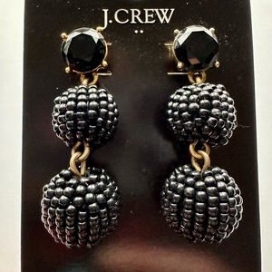 J Crew black drop earrings